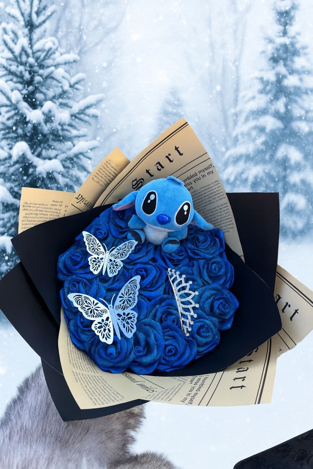 Buchet rustic de trandafiri cu decorațiuni naturale